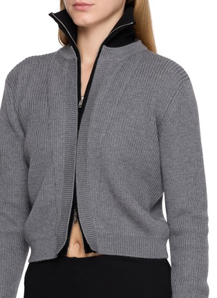  - BALENCIAGA - Hybrid Wool Zip Up Cardigan