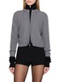 BALENCIAGA Hybrid Wool Zip Up Cardigan