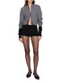 Figure View - Click To Enlarge - BALENCIAGA - Hybrid Wool Zip Up Cardigan