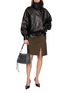 Figure View - Click To Enlarge - BALENCIAGA - High Collar Bomber Jacket
