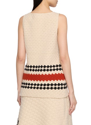 Back View - Click To Enlarge - SWAYING - Hand Crochet Lace Wool Tank Top