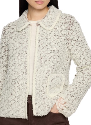  - SWAYING - Peter Pan Collar Open Knit Cardigan