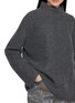  - SWAYING - Tonal Pattern High Neck  Cashmere Wool Knit Top