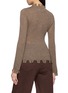 Back View - Click To Enlarge - SWAYING - Brushed Raw Edge High Neck Yak Knit Sweater