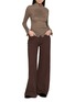 Figure View - Click To Enlarge - SWAYING - Brushed Raw Edge High Neck Yak Knit Sweater