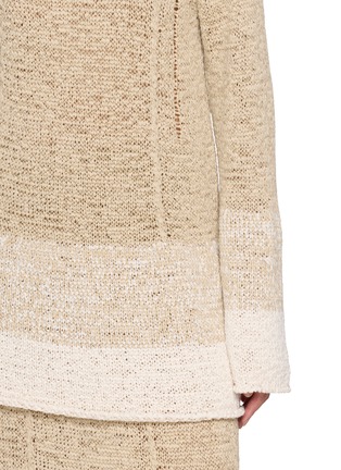  - SWAYING - Gradient Boat Neck Open Knit Sweater