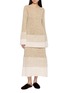 Figure View - Click To Enlarge - SWAYING - Gradient Boat Neck Open Knit Sweater