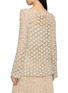 Back View - Click To Enlarge - SWAYING - Openwork Boat Neck Overlay Knit Sweater