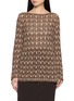 Main View - Click To Enlarge - SWAYING - Boat Neck Crochet Openwork Knit Sweater