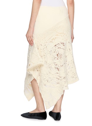 Back View - Click To Enlarge - SWAYING - Irregular Lace Pattern Knit Skirt