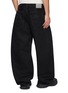 Back View - Click To Enlarge - BALENCIAGA - Curved Leg Dark Wash Denim Jeans