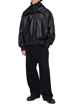 Figure View - Click To Enlarge - BALENCIAGA - High Collar Leather Jacket