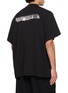 Back View - Click To Enlarge - BALENCIAGA - Silver Tape Logo Cotton T-Shirt