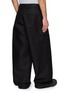 Back View - Click To Enlarge - BALENCIAGA - Wide Leg Double Cotton Gabardine Workwear Pants