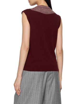 Back View - Click To Enlarge - MAISON MARGIELA - Layered Neckline Knit Vest