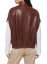 Back View - Click To Enlarge - ARMA - Bina Sleeveless Panelled Vegetal Leather Jacket