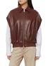 Main View - Click To Enlarge - ARMA - Bina Sleeveless Panelled Vegetal Leather Jacket