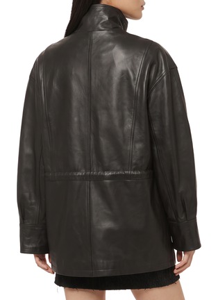 Back View - Click To Enlarge - ARMA - Alia Funnel Neck Leather Jacket