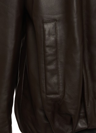  - ARMA - Melis Collared Leather Bomber Jacket