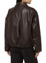Back View - Click To Enlarge - ARMA - Melis Collared Leather Bomber Jacket