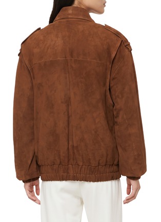 Back View - Click To Enlarge - ARMA - Halti Suede Leather Bomber Jacket