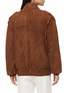 Back View - Click To Enlarge - ARMA - Halti Suede Leather Bomber Jacket
