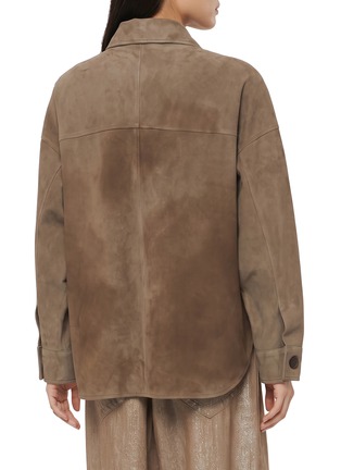 Back View - Click To Enlarge - ARMA - Kaylee Suede Leather Overshirt