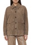 Main View - Click To Enlarge - ARMA - Kaylee Suede Leather Overshirt