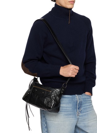 Figure View - Click To Enlarge - BALENCIAGA - Small Le City Moto Leather Bag