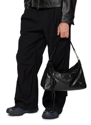 Front View - Click To Enlarge - BALENCIAGA - Medium Le City Moto Leather Bag