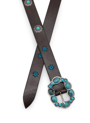 Detail View - Click To Enlarge - PUNTOVITA ARSENICE - Studded Hand-Burnished Leather Belt
