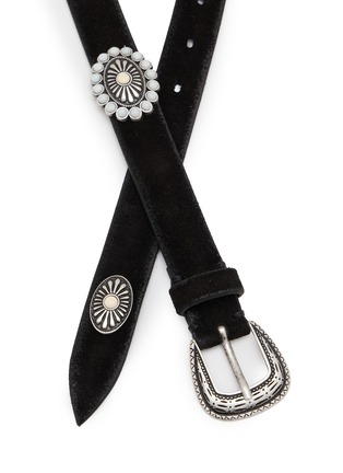 Detail View - Click To Enlarge - PUNTOVITA ARSENICE - Embellished Suede Belt