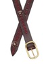Detail View - Click To Enlarge - PUNTOVITA ARSENICE - Floral-Appliqué Hand-Burnished Leather Belt