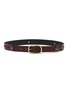 PUNTOVITA ARSENICE Floral-Appliqué Hand-Burnished Leather Belt