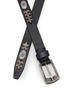 Detail View - Click To Enlarge - PUNTOVITA ARSENICE - Teal Centre Concho Embellished Leather Belt
