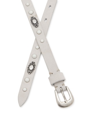 Detail View - Click To Enlarge - PUNTOVITA ARSENICE - Embellished Slim Suede Belt