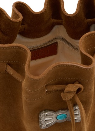 Detail View - Click To Enlarge - FORTELA - Kimi Fringed Suede Bag