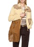 Figure View - Click To Enlarge - FORTELA - Kimi Fringed Suede Bag