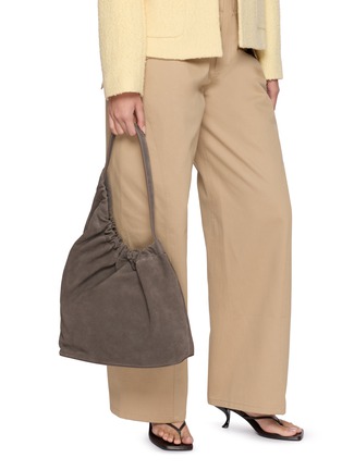 Figure View - Click To Enlarge - AESTHER EKME - Demi Lune Cloud Suede Leather Shoulder Bag