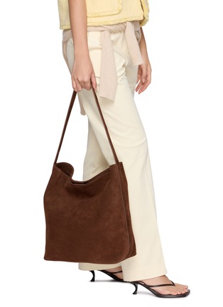 Figure View - Click To Enlarge - AESTHER EKME - Sac Supple Suede Leather Shoulder Bag