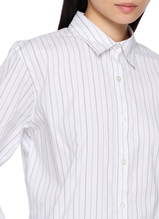  - THEORY - Tab Back Cropped Stretch Shirt