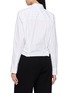 Back View - Click To Enlarge - THEORY - Tab Back Cropped Stretch Shirt