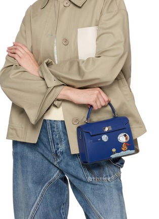Front View - Click To Enlarge - ANYA HINDMARCH - X Peanuts Moonwalk Snoopy Mini Mortimer Crossbody Bag