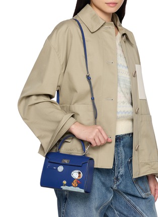 Figure View - Click To Enlarge - ANYA HINDMARCH - X Peanuts Moonwalk Snoopy Mini Mortimer Crossbody Bag