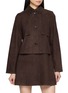 THEORY Crop Suede Trench Coat