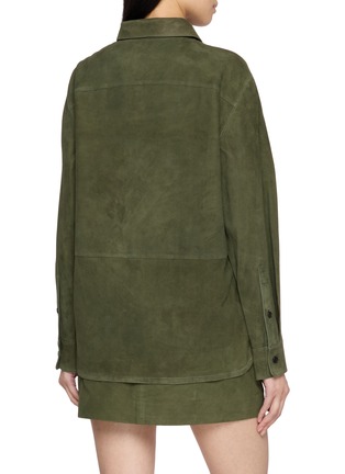 Back View - Click To Enlarge - THEORY - Classic Suede Menswear Shirt