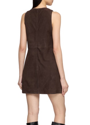 Back View - Click To Enlarge - THEORY - Suede Mini Shift Dress