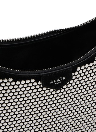 Detail View - Click To Enlarge - ALAÏA - Demi Lune Stud Suede Bag