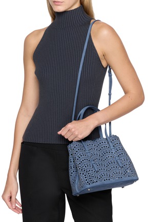 Front View - Click To Enlarge - ALAÏA - Mina 25 Grained Leather Tote Bag