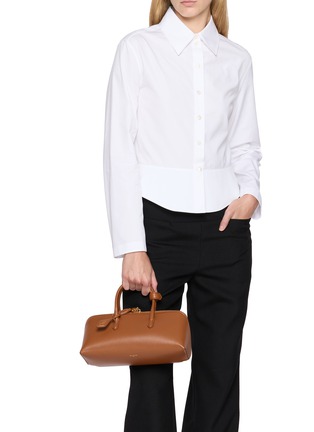 Front View - Click To Enlarge - ALAÏA - Small Delta Box Leather Bag